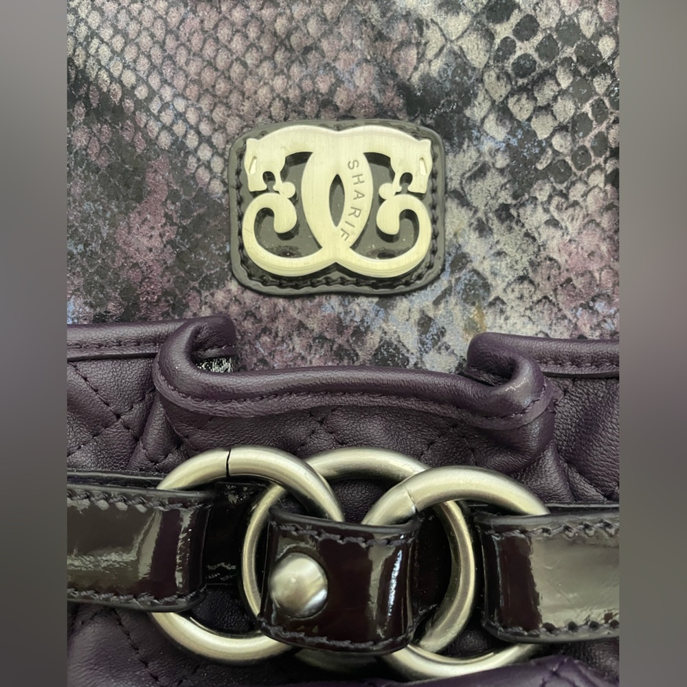 Original by SHARIF purple leather snake print bag - Picture 5 of 16